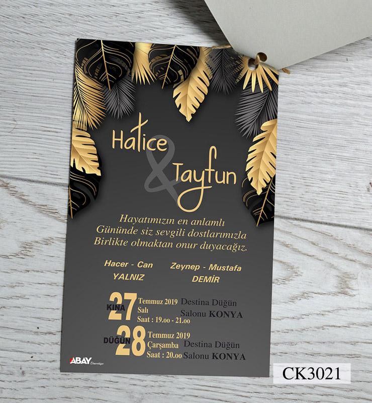 İkiz Davetiye CK3021