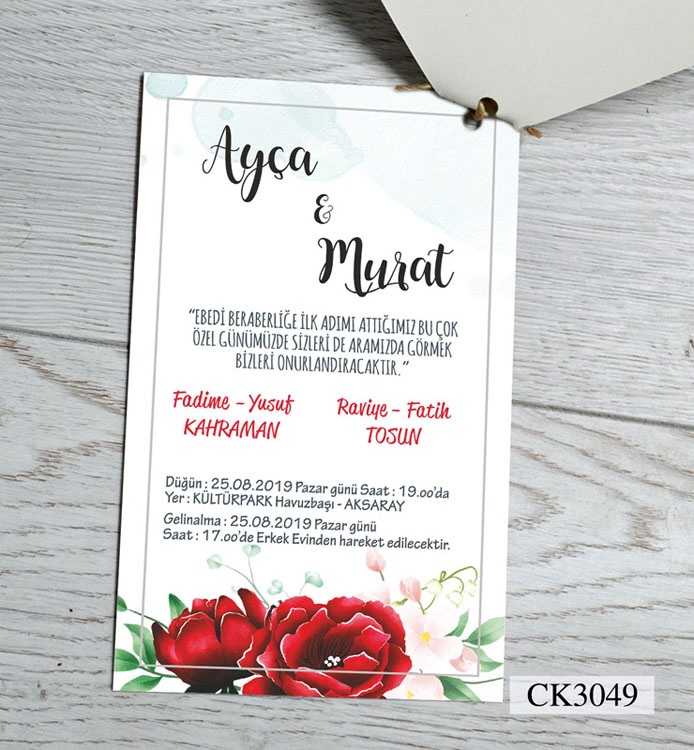 İkiz Davetiye CK3049