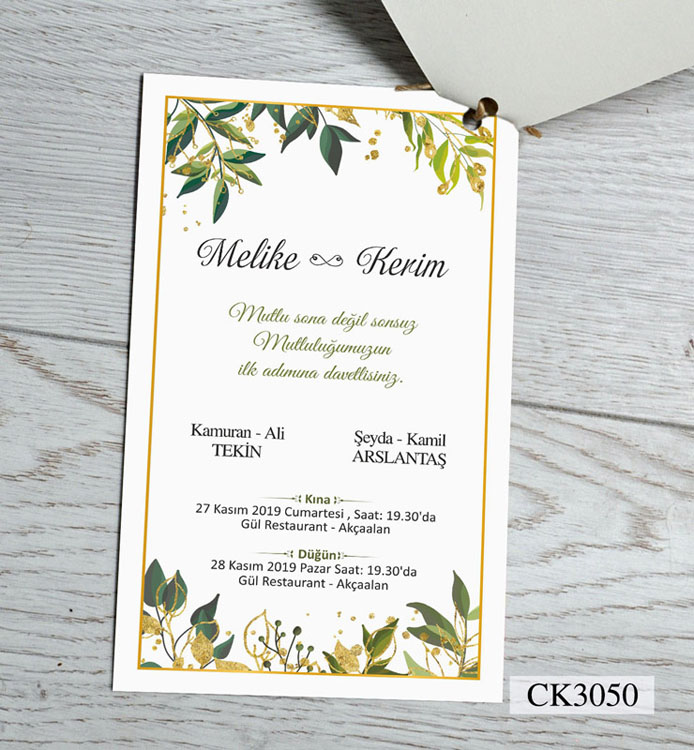 İkiz Davetiye CK3050