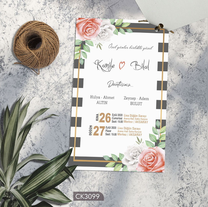 İkiz Davetiye CK3099