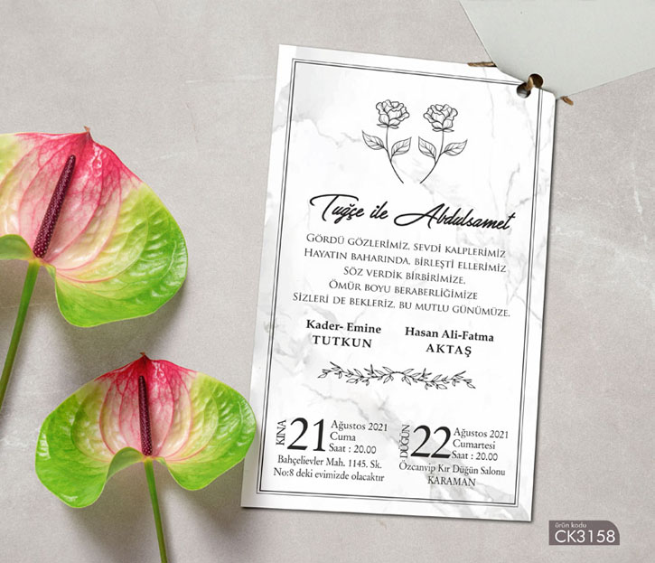 İkiz Davetiye CK3158