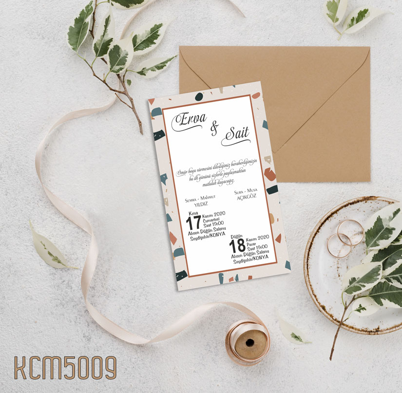 Çaycuma Zarflı Davetiye KCM5009