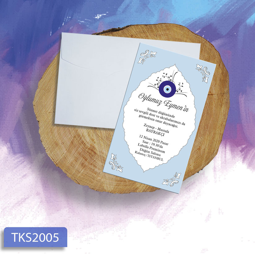 Klasik Zarflı Sünnet Davetiye TKS2005