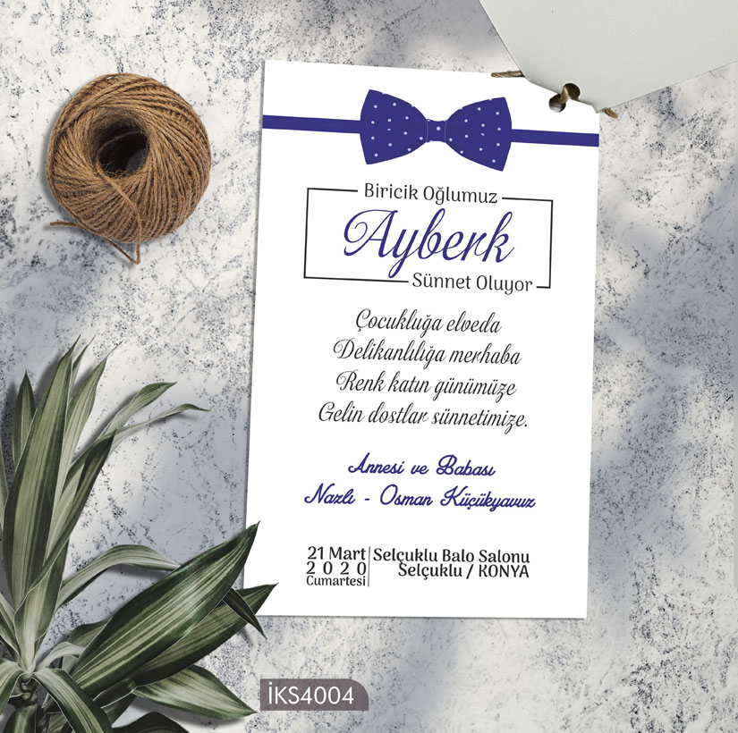 İkiz Sünnet Davetiye İKS4004