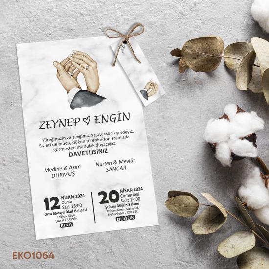 Eko Renkli Davetiye EKO1064