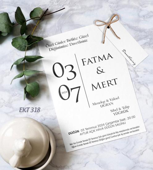 Eko Tek Renkli Davetiye