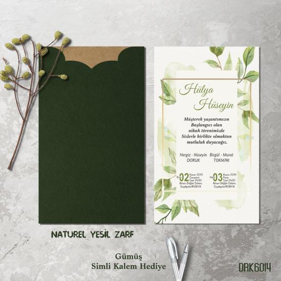 Dik Kraft Zarflı Renkli Davetiye DRK6014