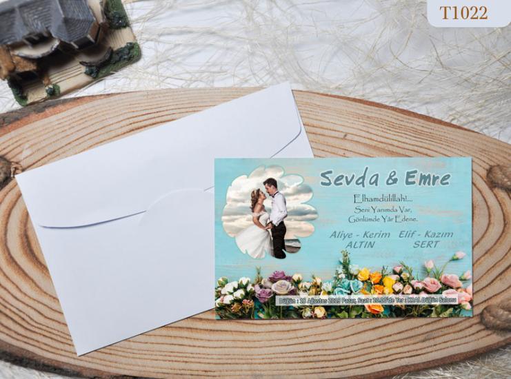 Klasik Beyaz Zarflı Davetiye TK1022