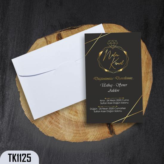 Klasik Beyaz Zarflı Davetiye TK1125