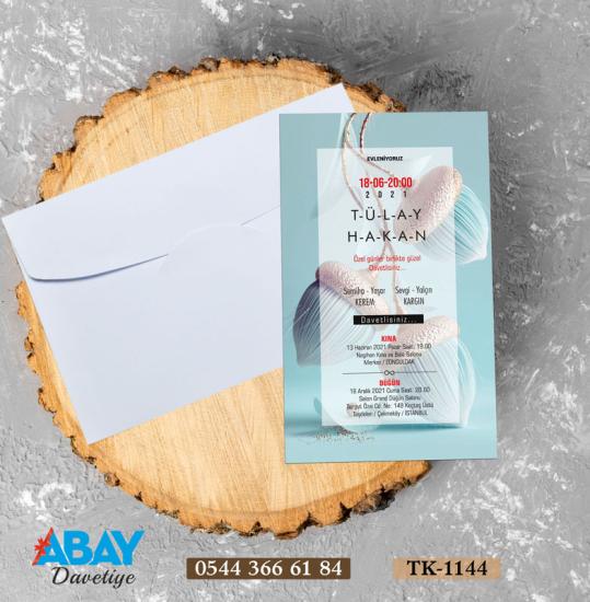 Klasik Beyaz Zarflı Davetiye TK1144