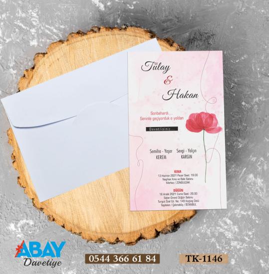 Klasik Beyaz Zarflı Davetiye TK1146