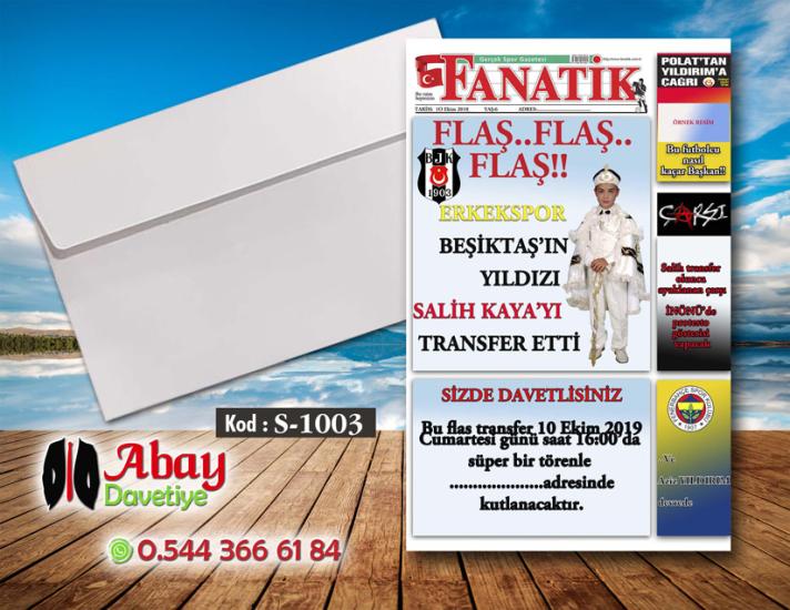Klasik Zarflı Sünnet Davetiye TKS1002