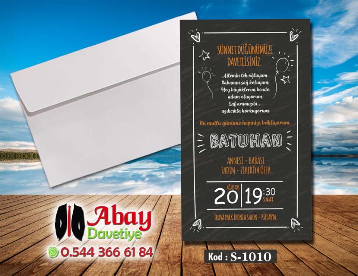 Klasik Zarflı Sünnet Davetiye TKS1010