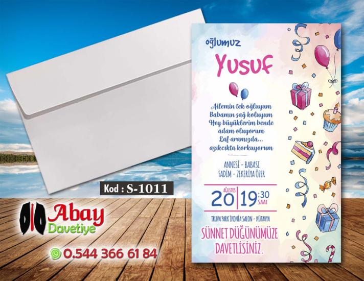 Klasik Zarflı Sünnet Davetiye TKS1011