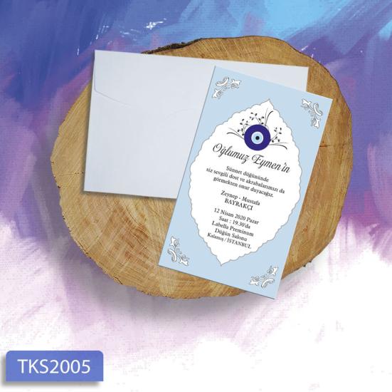 Klasik Zarflı Sünnet Davetiye TKS2005