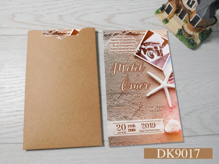 Dik Kraft Zarflı Renkli Davetiye DK9017