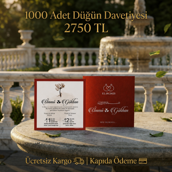 Kare Kraft Zarflı Renkli Davetiye KRKM109